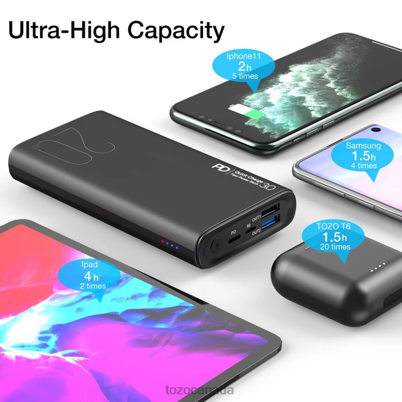 Accessory TOZO PB1 Power Bank Black D8244148