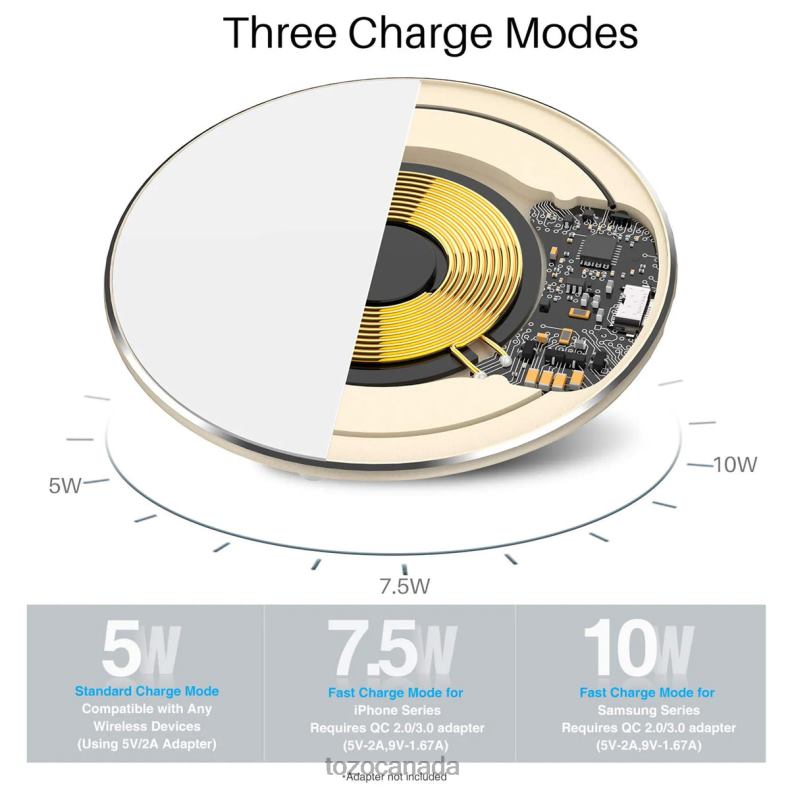 Accessory TOZO W3 Wireless Charger Gold D8244118