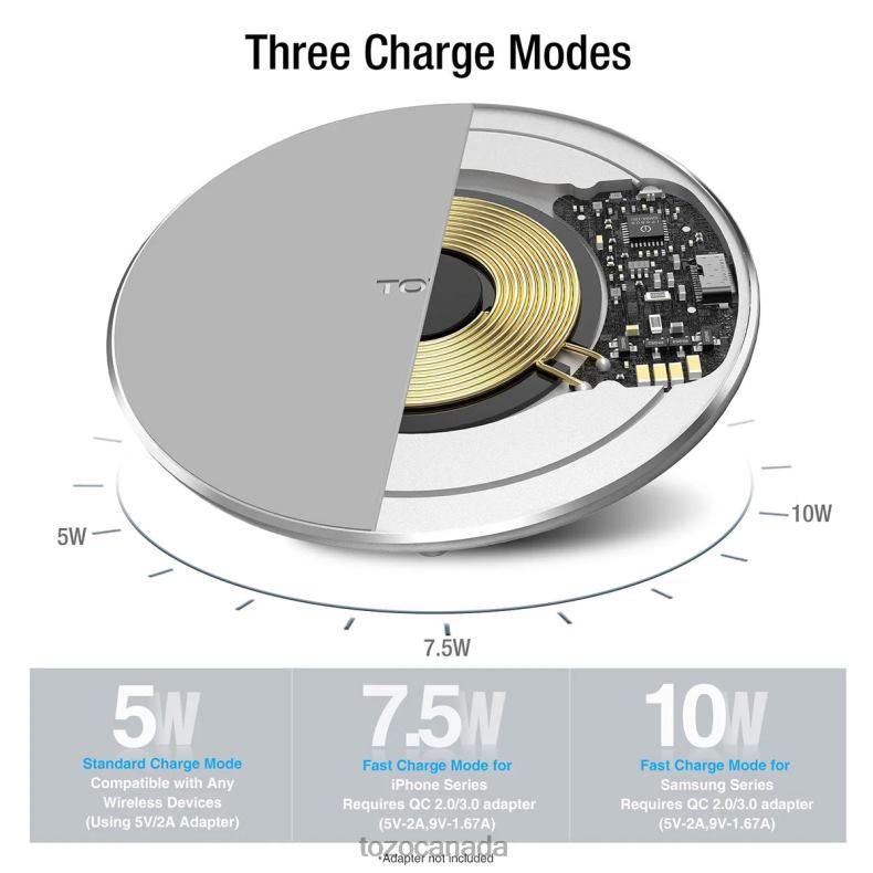 Accessory TOZO W3 Wireless Charger Matte Black D8244122