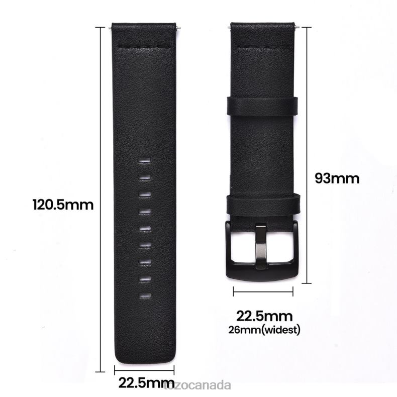 Accessory TOZO S2 Smart Watch Leather Strap Black D8244162