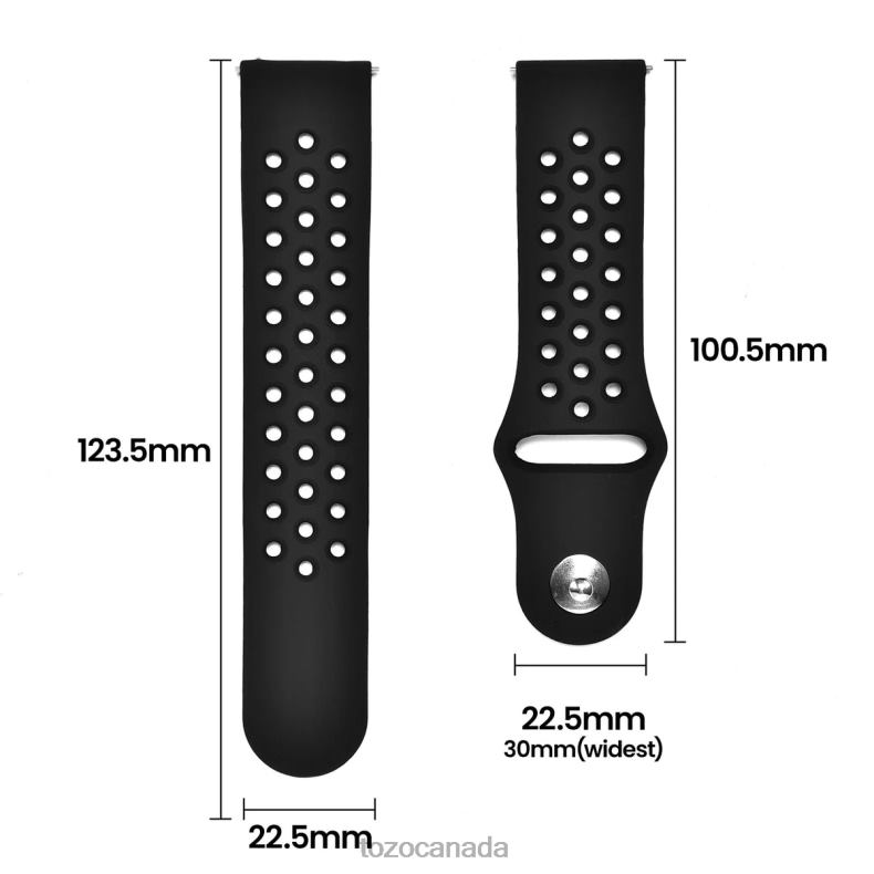 Accessory TOZO S3 Smart Watch Perforated Breathable Strap Black D8244167