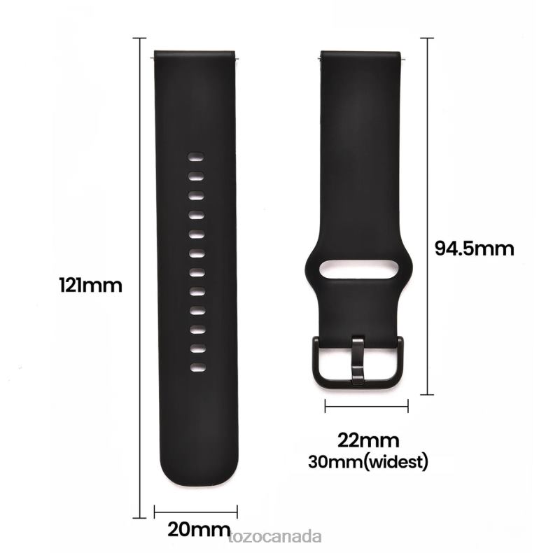 Accessory TOZO S3 Smart Watch Perforated Strap Black D8244168
