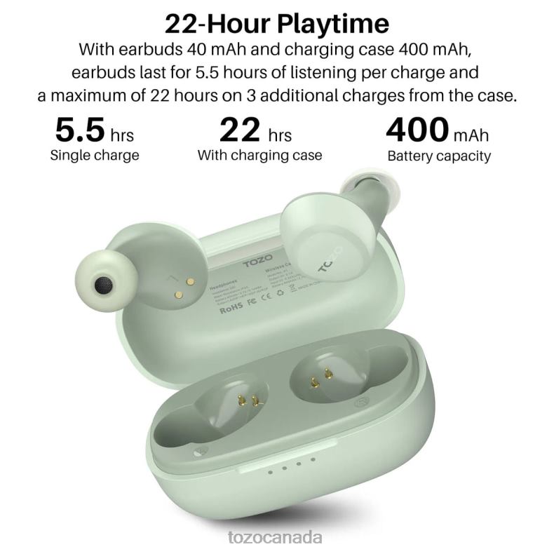 Headphones TOZO A1 Khaki D824433