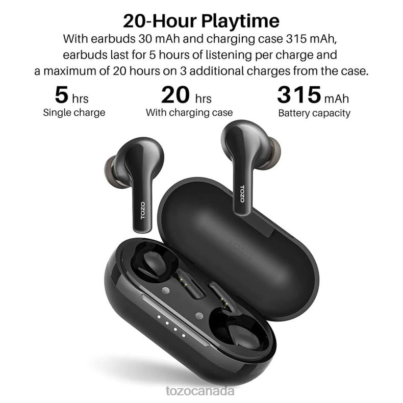 Headphones TOZO A2 Black D824453