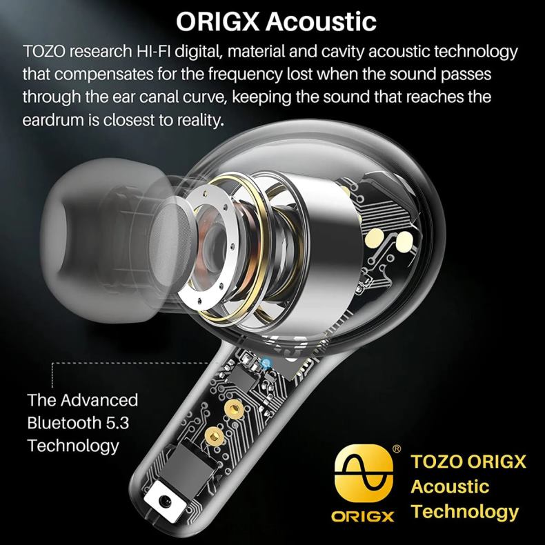 Headphones TOZO A2 White D824454