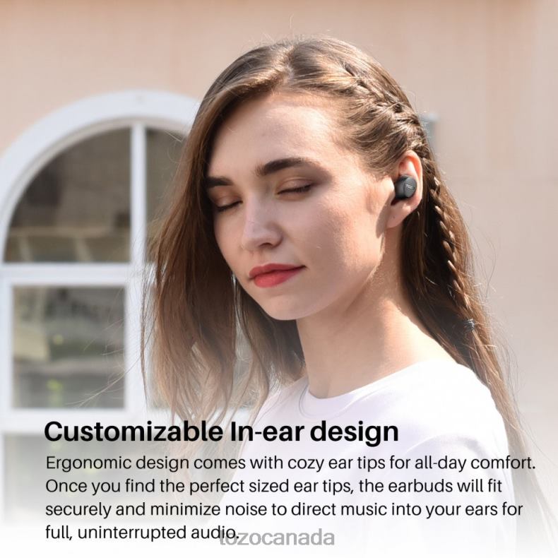 Headphones TOZO Agile Dots Wireless Earbuds Black D824459