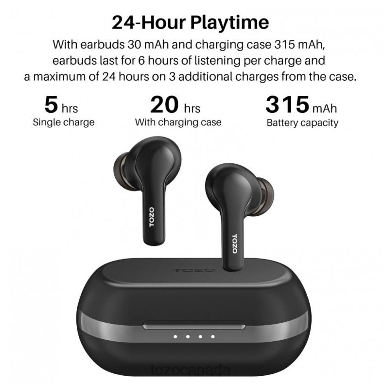 Headphones TOZO Agile Pods Black D824458