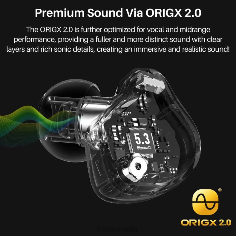 Headphones TOZO Crystal Buds Black D824455