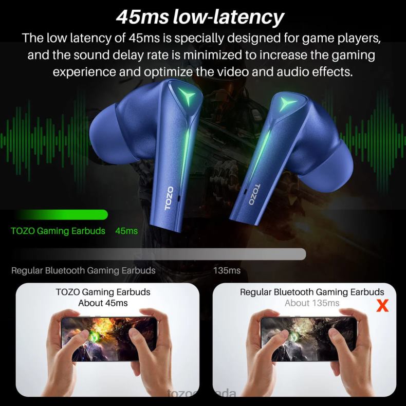 Headphones TOZO G1 Blue D824466