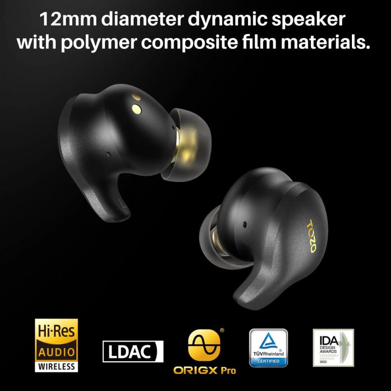 Headphones TOZO Golden X1 Black D82441