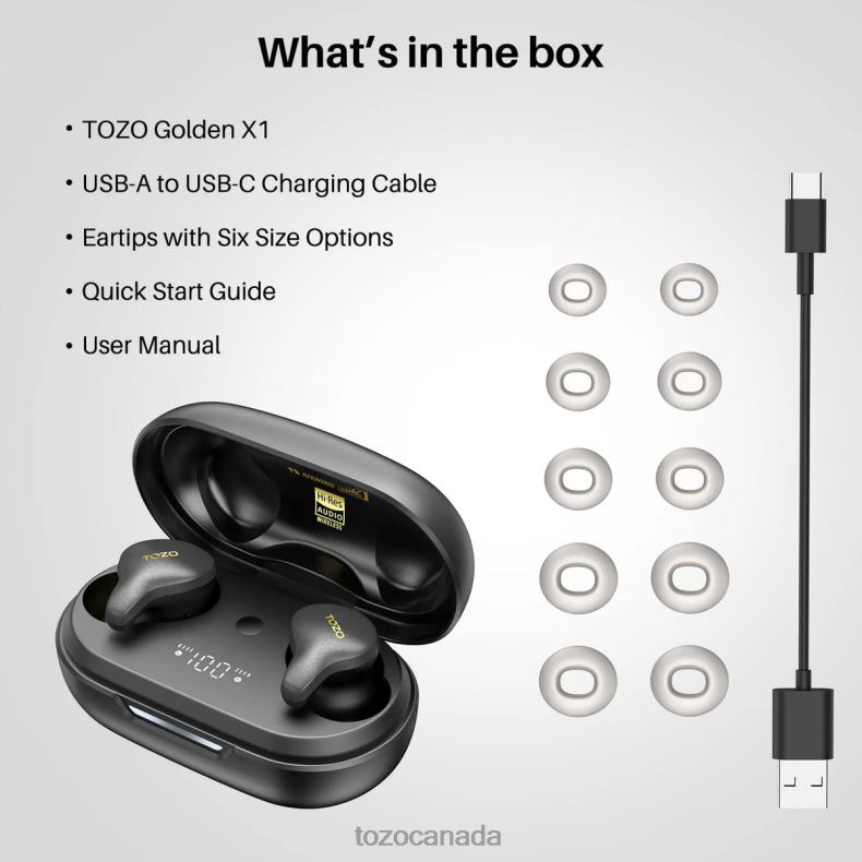 Headphones TOZO Golden X1 Galaxy Blue/Black D82442
