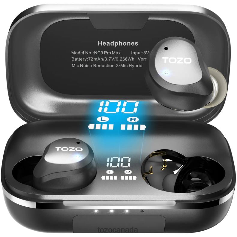 Headphones TOZO NC9 Pro Max Black D824468