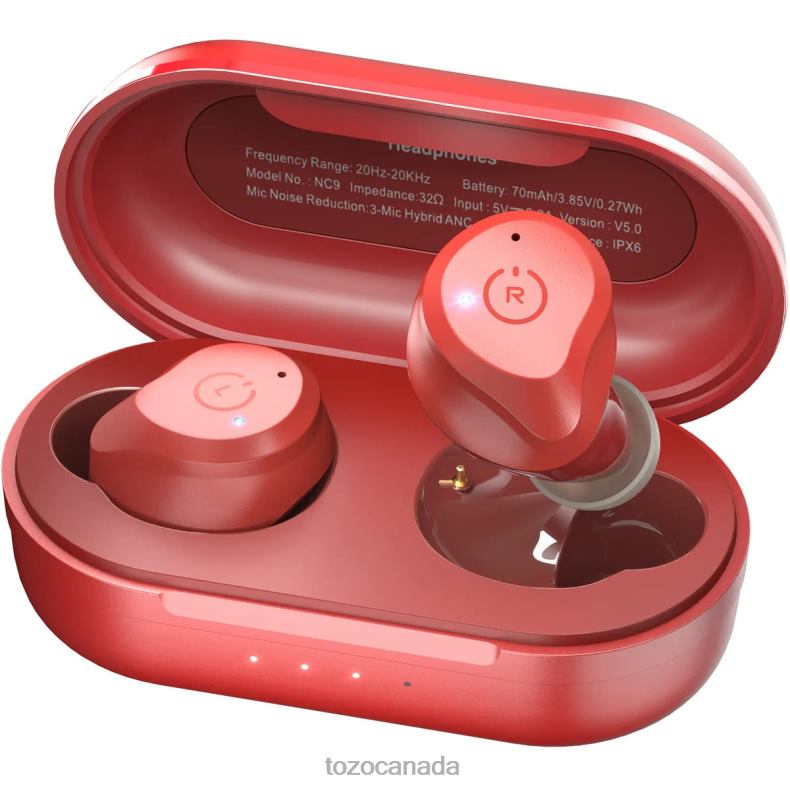 Headphones TOZO NC9 Red D824411