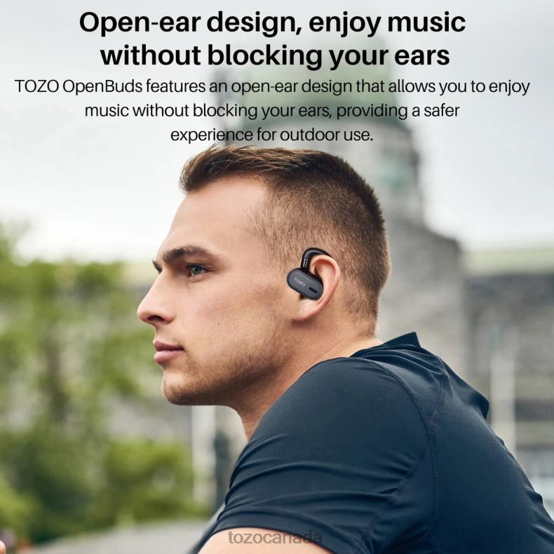 Headphones TOZO Open Buds White D82444