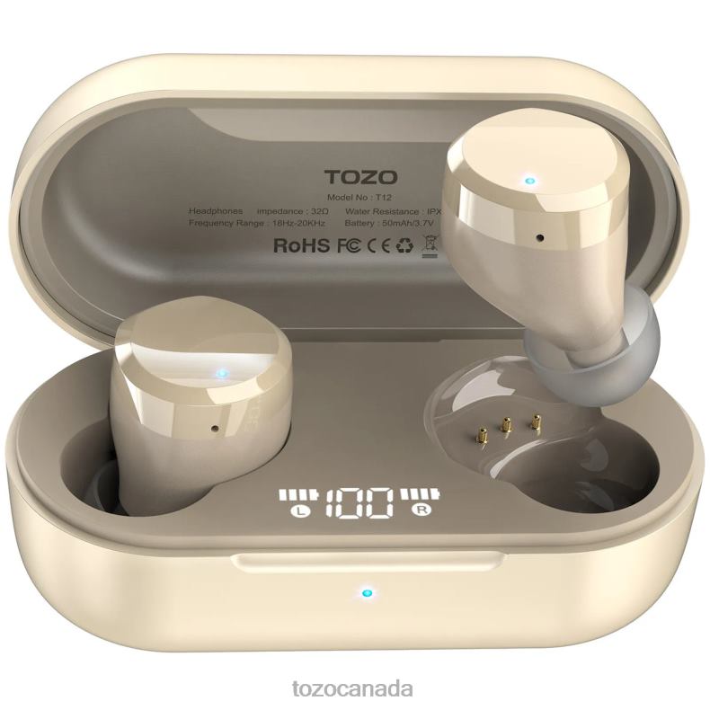 Headphones TOZO T12 Champagne D824448
