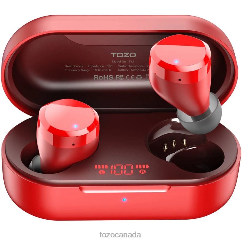 Headphones TOZO T12 Red D824447