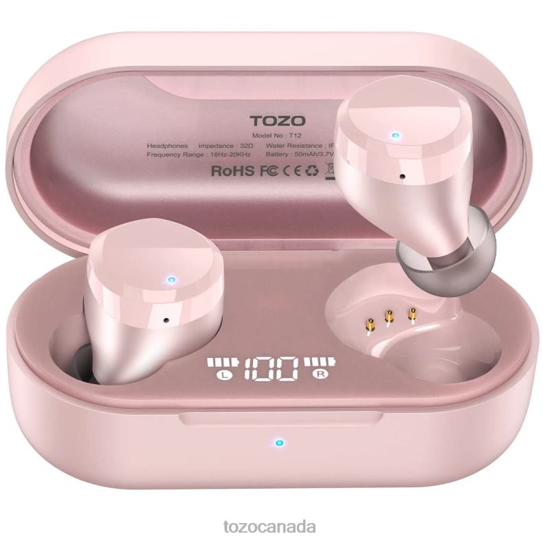 Headphones TOZO T12 Rose Gold D824449