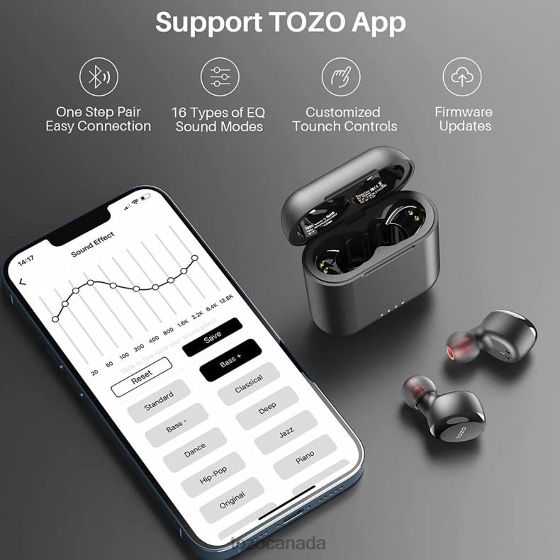 Headphones TOZO T6S Black D824460