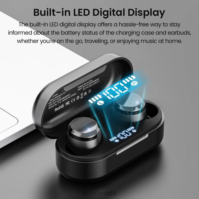 Headphones TOZO Tonal Dots Black D824435